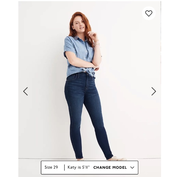 Madewell Denim - Madewell 10" High-Rise Skinny Jeans in Hayes Wash size 29